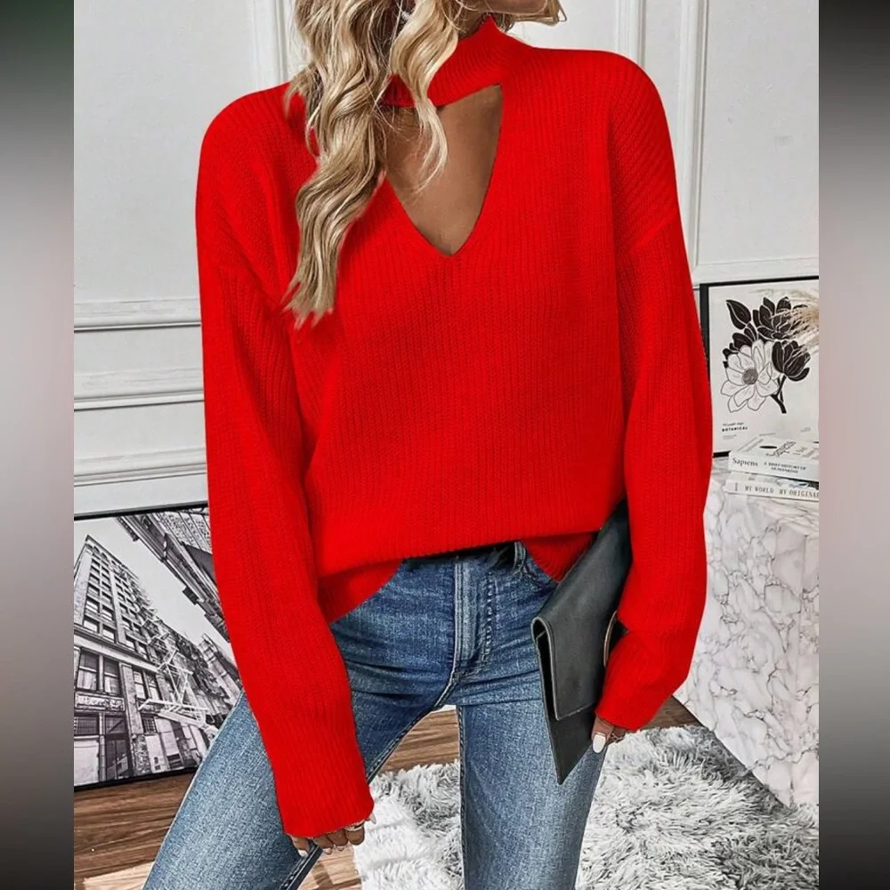 Boho cutout sweater top - Picture 16 of 16